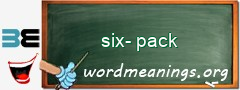 WordMeaning blackboard for six-pack